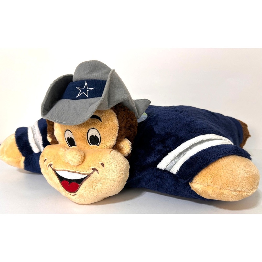 NWT NFL Football Dallas Cowboys Mascot Rowdy Pillow Pet Plush 21"X15"